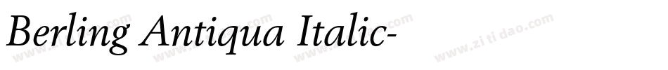 Berling Antiqua Italic字体转换